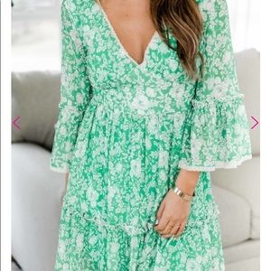 Gorgeous green floral dress